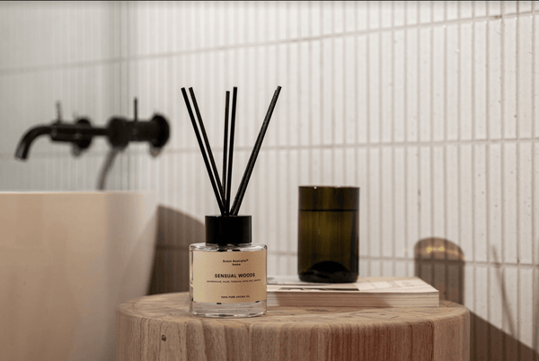 scent Australia home reed diffuser in a bathroom 