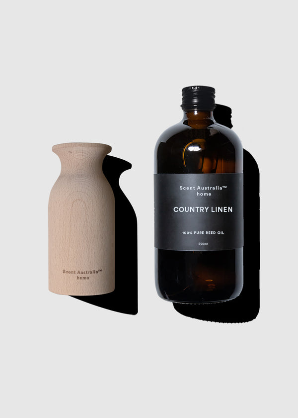 Wood Diffuser + 500ml Country Linen Refill